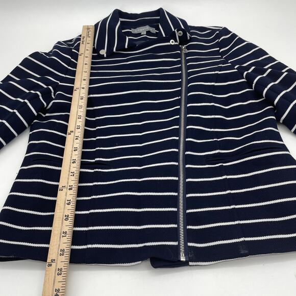 BAGATELLE Full Zip Asymmetrical Striped Jacket Women's Size Large - Picture 6 of 6